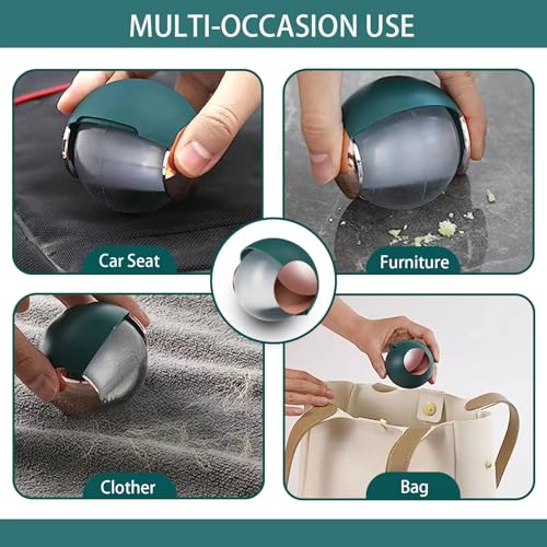 Extra Sticky Lint Roller for Pet Hair & Dust, Portable Reusable Gel Lint Rollers Ball, Washable Cleaner for Clothes, Furniture, Carpet, Dog & Cat Hair Removal (Green)