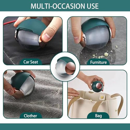 Extra Sticky Lint Roller for Pet Hair & Dust, Portable Reusable Gel Lint Rollers Ball, Washable Cleaner for Clothes, Furniture, Carpet, Dog & Cat Hair Removal (Green)