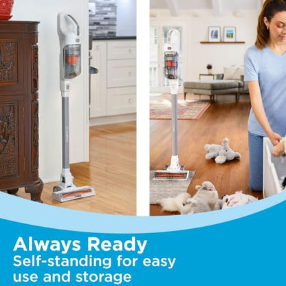 BLACK+DECKER POWERSERIES+ 20V MAX Cordless Stick Vacuum Cleaner with LED Floor Lights, Bagless, Lightweight, Cordless Vacuum Cleaners for Home, Up to 44 Minutes, Powerful Suction, Gray (BHFEA520J) - style: 20V Vacuum