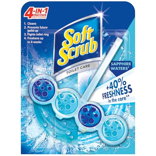 Soft Scrub 4-in-1 Rim Hanger Toilet Bowl Cleaner, Sapphire Waters, 6 Count - size: 1 Count (Pack of 6)