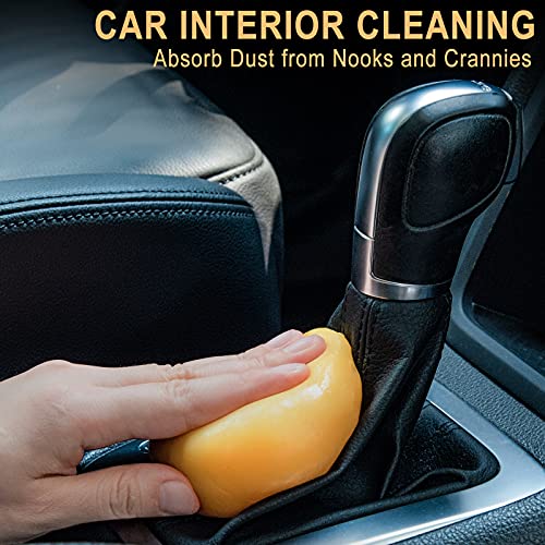 TICARVE 2Pack Cleaning Gel for Car Putty Car Cleaning Auto Gel Detail Tools Car Interior Cleaner Universal Dust Removal Gel Car Vent Cleaner Keyboard Cleaner Blue Yellow (320g/11.2oz) - color: Blue+Yellow