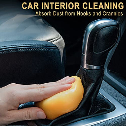 TICARVE 2Pack Cleaning Gel for Car Putty Car Cleaning Auto Gel Detail Tools Car Interior Cleaner Universal Dust Removal Gel Car Vent Cleaner Keyboard Cleaner Blue Yellow (320g/11.2oz) - color: Blue+Yellow