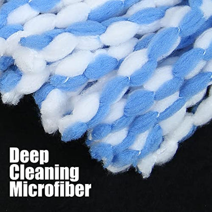 homsis 2 Pack Mop Replace Head Compatible with O Cedar Rinse Clean 2-Tank Spin Mop - Mop Refills 100% Microfiber, Deep Cleaning Machine Washable and Easy-to-Replace