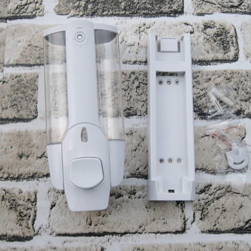 Manual Soap Dispenser, Wall Mounted Soap Dispenser Shampoo and Conditioner Dispenser 350ml Hand Soap Dispenser Refillable Liquid Lotion Pump Dispense for Bathroom Kitchen Hotel(Silver)