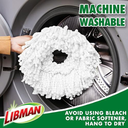 Libman Tornado Spin Mop System with 2 Refill Heads, Microfiber Spinning Mop and Bucket with Wringer Set for Home, Floor Cleaning of Hard-Wood, Laminate, Tile, All Surface Cleaner, 3 Total Mop Heads - style: Spin Mop Plus 2 Refills
