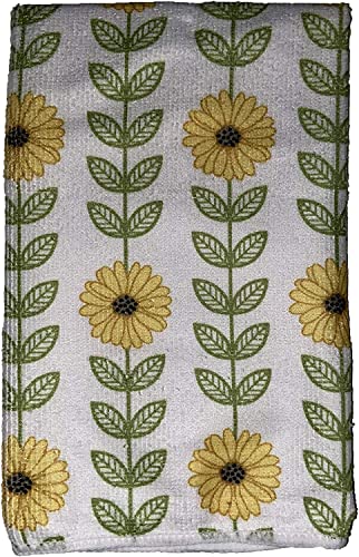 Set of 6, Sunflower Design Microfiber Kitchen Towels/Bar Mop, Ultra-Absorbent & Fast Drying Size : 16" x 19".