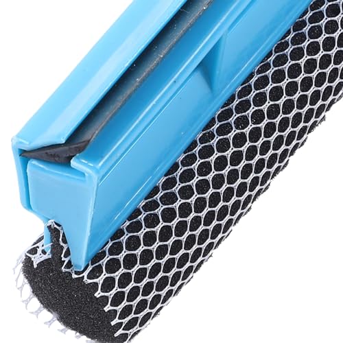 Cabilock 5pcs Household Microfiber Window Cleaner Extendable Pole Dual-Sided Glass Scrubber for Home Bathroom Kitchen Handle Lightweight Design - color: Blue, size: 5PCS