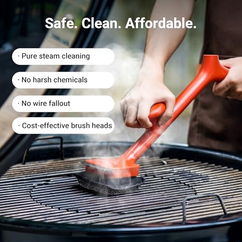ThermoMaven BQ03 Grill Brush Replaceable Cleaning Head, Safe Bristle-Free BBQ Cleaning Tool, Barbecue Grill Cleaner, 6 Pcs Refill, Only for BQ03 - size: Black 6pcs-Large