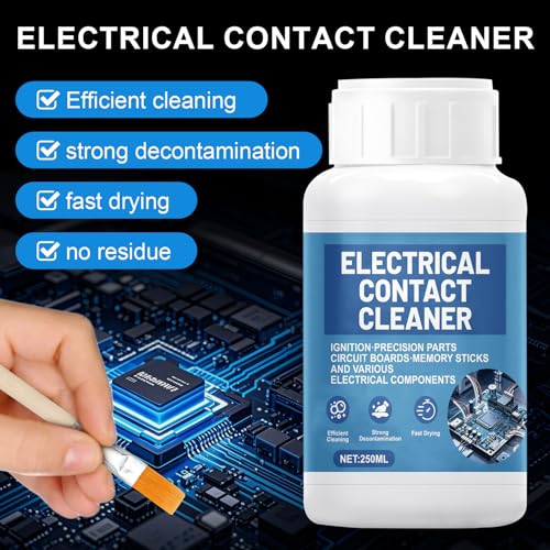JAOJAO Electronic Contact Cleaner, Circuit Board Cleaner Fast Drying Precision Electronics Cleaning for Circuit Boards Appliance Control Boards Switches & Connectors, 250ml Transparent