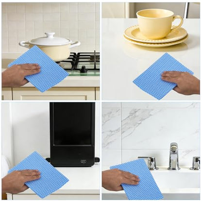 Disposable Dish Cloths Disposable Cleaning Towels, Reusable Wipes Highl Absorbent Quick-Dry Wipes for Kitchen, Bathroom, Household, 50 Sheets - color: Yellow