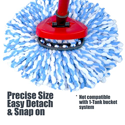 homsis 7 Pack Mop Replace Head for 2-Tank Spin Mop Compatible with Ocedar Rinse Clean - Mop Refills Made of Microfiber, Deep Cleaning Machine Washable and Easy-to-Replace