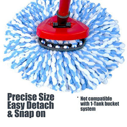 homsis 7 Pack Mop Replace Head for 2-Tank Spin Mop Compatible with Ocedar Rinse Clean - Mop Refills Made of Microfiber, Deep Cleaning Machine Washable and Easy-to-Replace