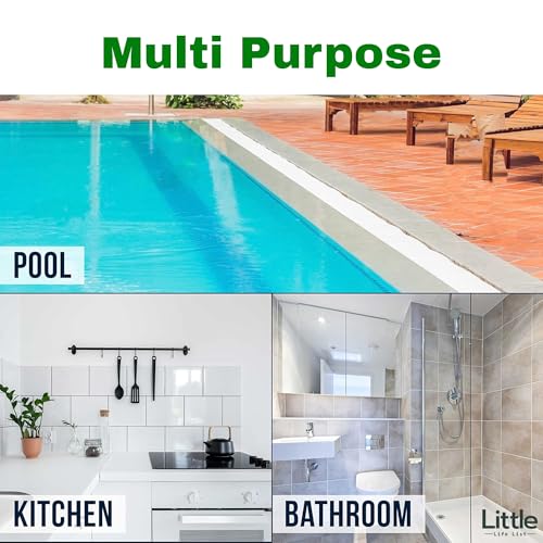 Tile Scrub Brush for Cleaning Bathroom Kitchen Floor Basin Toilet Washbasin Room Utensils and Sink, Home Essentials Items for Tiles Cleaner Scrubber Brushes with Handle, Pack of 2