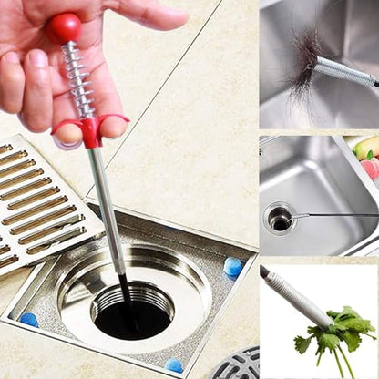 76 Inch Drain Snake Upgraded Ergonomic Grip – Toilet Snake Flexible Grabber Claw for Clog Remover & Pick Up Small Items - color: 79'' Ball