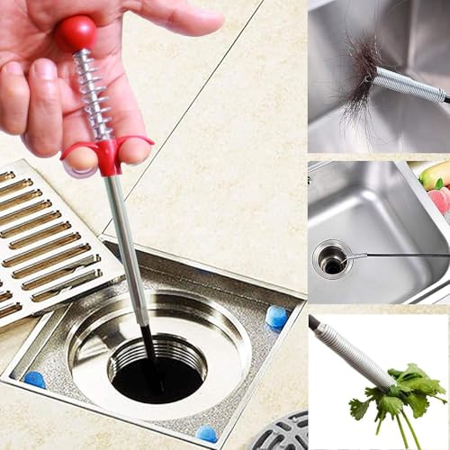 Drain Snake Hair Drain Clog Remover,76 Inch Flexible Grabber Claw Pick Up Reacher Tool- Gutter Cleaning Tools for Home Sink, Bathroom Tub,Drain, Toilet, Tight Spaces - style: Round-76 IN