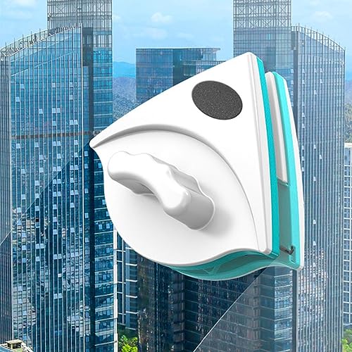 PUCHEN Double Sided Magnetic Window Cleaner, Magnetic Window Cleaning Brush, Window Wipers For Glass, Window Cleaning Tools Glasses Cleaner Cleaning Brush for High Windows - color: M(5~12mm)