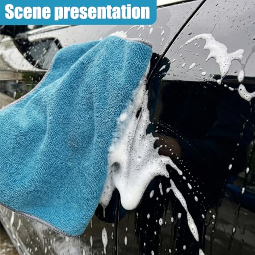 Craedli 3PCS Microfiber Towels for Cars, 17" x 17" 400GSM Microfiber Cleaning Cloth Car Drying Towel, Ultra Absorbent & Scratch-Free Auto Detailing Towel Wash Cloth for Car, Window, Household (42CM) - size: 42CM