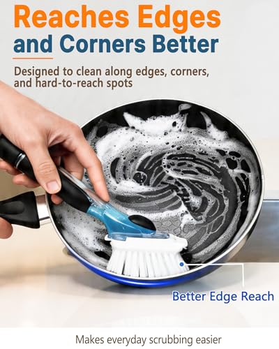 Dish Brush Refill Head for OXO Dish Scrub Brush, 4 Pack Replacement Head Compatible with OXO Soap Dispensing Dish Scrubber - color: 4 Pack, White