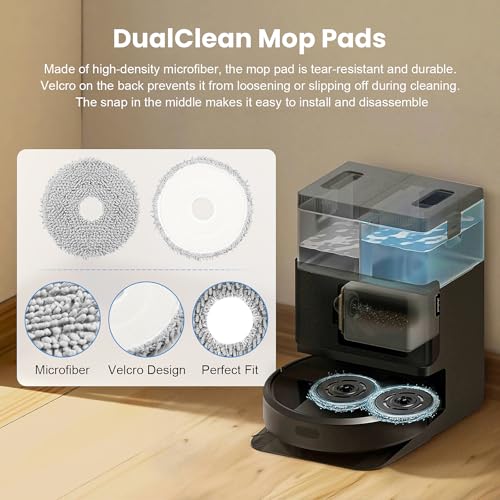 8 Pack Replacement Mop Pads Compatible with iRobot Roomba 505X Combo/415X Combo, Plus 405 Combo/505 Combo/507 Combo/4020 Combo Robot Vacuum Cleaners, Reusable & Washable Microfiber Mop Cloth Refill - size: 405 Combo Mop Pad