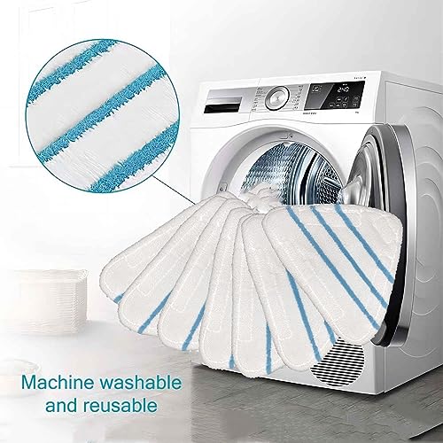 4 Pack Reusable Mop Pads Compatible with True & Tidy STM-500, STM-700 Steam Mops, Refills for Turonic ST3 Steam Mop Microfiber Washable Pads, Cloths for Floor Cleaning, Scrubbing and Floor Caring