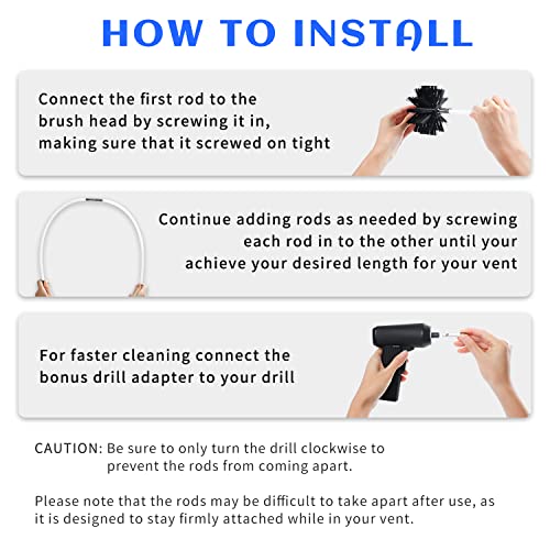 HOKLNUSE Dryer Vent Cleaner Kit Chimney Sweep Cleaning Tools Pellet Stove Cleaner Kit Air Dryer Duct Fireplace Brushes for Easy Lint Cleaning with 4" and 6" Brush Heads (Medium Duty, 30Feet) - color: Medium Duty, size: 30Feet