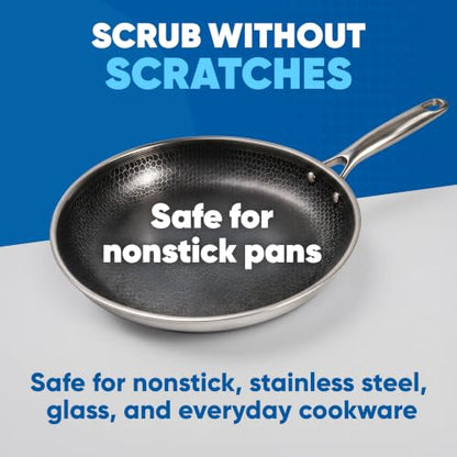 Microfiber Wholesale Scrubber Cloths (6 Pack) – Scrub Without Scratching, Safe for Non-Stick, Stainless Steel & Glass – Two-Sided 4"x6" Dish Scrubbing Cloths for Baked-On Food, No Sponge Smell - size: 4”x6”