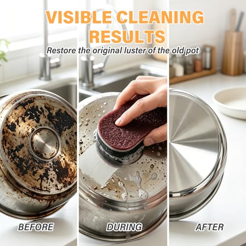Cleaning Sponges Eraser，2026 New Heavy Duty Scouring Pad，Dish Sponges Kitchen，Shower and Tub Scrubber Sponge for Kitchen, Bathroom, Sink, Floor and Home Cleaning (15 pcs) - color: 15 Pcs