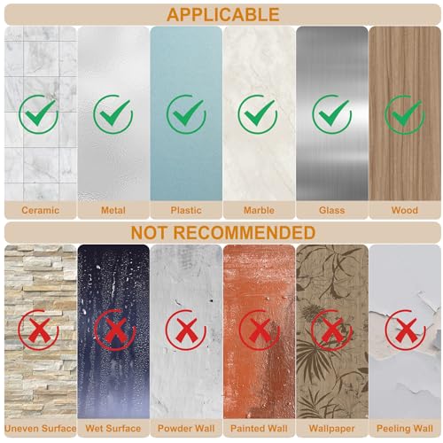 Honmein 6 Pcs Adhesive Wall Hooks for Hanging - Waterproof Shower Hooks, Heavy Duty Towel Hooks for Bathrooms, Kitchens, and Offices (Silver) - color: Silver