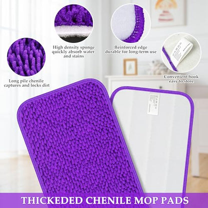 Microfiber Mop Pads for Swiffer PowerMop: Papclean Wet Dry Mopping Pads Refill - 3 Pcs Reusable Cloths for 13" -15" Power Mop Wood Multi-Surface Floor Cleaning - size: 3 Pack