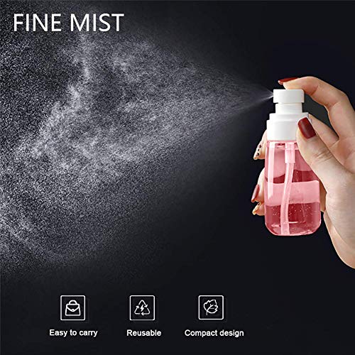Cosywell Fine Mist Spray Bottle 3.4oz/ 100ml Empty Cosmetic Refillable Travel Containers Plastic Hair Spray Bottle Sprayer for Perfume Skincare Makeup Lotion (4color) - color: 4color