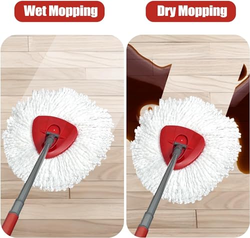 Mop Replace Head, Spin Mop Replacement Head Easywring 1-Tank System, Easy Cleaning, Microfiber, Machine Washable (3 Pack) - size: 3 Pack