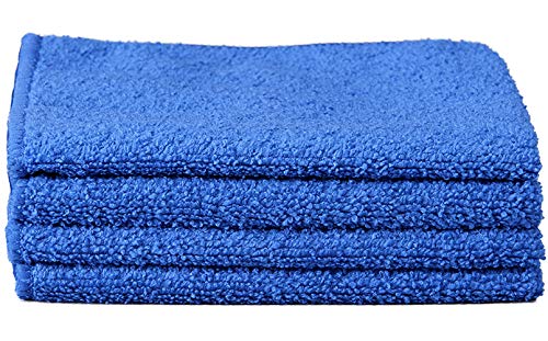 Unger 12” x 12” All-Purpose Microfiber Cloths, 4 Pack, Wet and Dry Cleaning Towels for Kitchen, Furniture, Appliances, Electronics and Glass, Reusable with Less Lint and Streak-Free Results - size: 12" x 12" (4 Pack), style: All-Purpose
