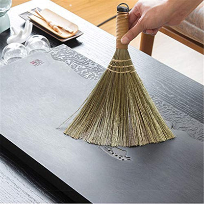 Handmade Straw Brooms for Sweeping, Natural Soft Straw Broom for Cleaning Indoor-Outdoor, Office, Sofa, Floor Car, Decor Idea -12 X 8 Inches (2 PCS)