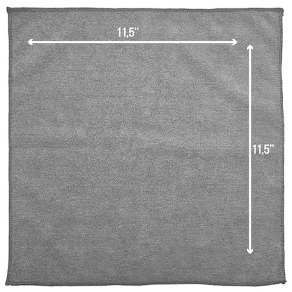 GREEN LIFESTYLE Chamois Cloth, Microfiber Cleaning Cloth 750 Pack, Borderless Towels Cleaning, Car Microfiber Towel, Drying Car Wash Towels (11.5" x 11.5", Grey) - color: Grey, size: Pack of 750