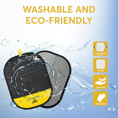 Pet Hair Removal Glove for Dogs & Cats - Reusable Electrostatic Magic Brush Glove - Lint Mitt for Furniture, Couch, Carpet, Clothing, Car Seat - Dog Hair Remover Tool