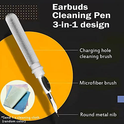 5 in 1 Keyboard and Earphone Cleaning Kit - Soft Brush Pen for AirPods, Phone, Camera, Laptop - Metal, Multicolor