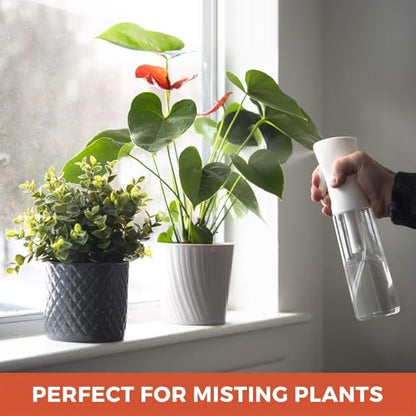 Hair Spray Bottle Continuous Water Mister Spray Bottle Empty Ultra Fine for Styling, Pets, Plants, water for Hair,Skincare, Plant Care, Pet Grooming, Cleaning