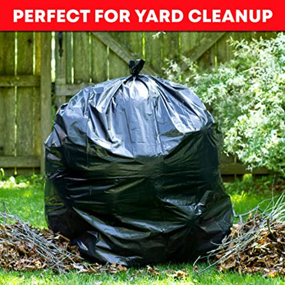 Tasker Contractor Garbage Bags 55 Gallon, 3 Mil Black Contractor Garbage Bag (50 Bags w/Ties) Large 55 Gallon Trash Bags Heavy Duty Liners, Extra Large Trash Liners for Construction, Industrial Bag - size: 1 Count (Pack of 50)