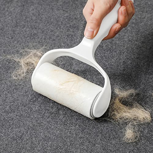Lint Roller Refills 4 inch Extra Sticky Pet Hair Roller Replacement Refills Only, Inside Diameter 1.5 inch, 60 Sheets per Roll (Pack of 4, Total 240 Sheets) - color: Refills Only