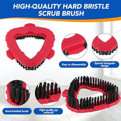 Scrub Brush Head for EasyWring 1-Tank System, Hard Bristle Spin Mop Scrub Brush Attachment for Tile, Bathroom, Kitchen, Deck & Floor Cleaning, 1 Pack - size: Scrub Brush-1TANK-1PC