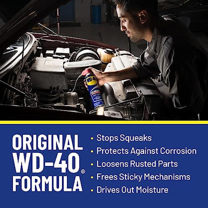 WD-40 Original Formula, Multi-Use Product, EZ-Reach Flexible Straw, 14.4 OZ [Twin-Pack] - style: Flexible Straw