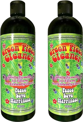 Green Piece® Magnetic Glass Cleaner Kit (Made in USA) – 2 Bottles of 16 oz Glass Cleaner with Purple Magnet Scrubber for Easy Grime Eco-Friendly Solution for Glass, Ceramic Metal Surfaces - style: 16 Fl Oz (2-Pack) + Purple Magnetic Scrubber