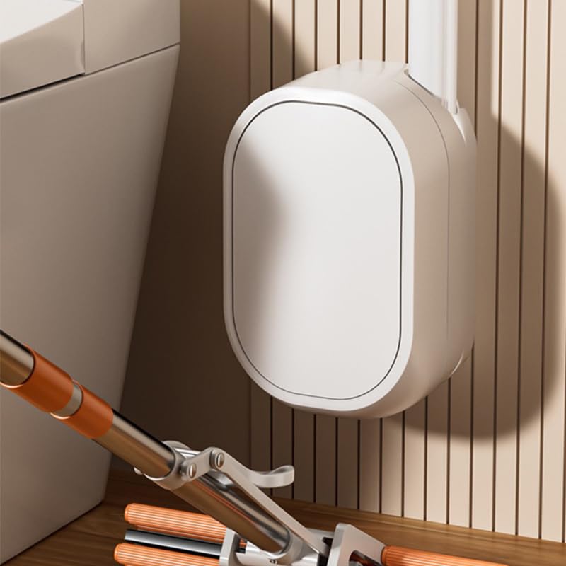 Disposable Toilet Brush - Toilet Bowl Cleaner Wand with 60 Toilet Brush Refills, Disposable Toilet Cleaning System, Toilet Brush and Holder Set for Deep Cleaning and Hygienic Bathroom Maintenance