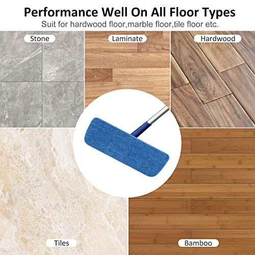 3 Pack Microfiber Mop Pads Replacement for Wet/Dry Mops Floor Cleaning Reusable Mopping Pads Refills for Spray Mops Compatible with Bona Floors Care System and Any Microfiber Flat Spray Mop