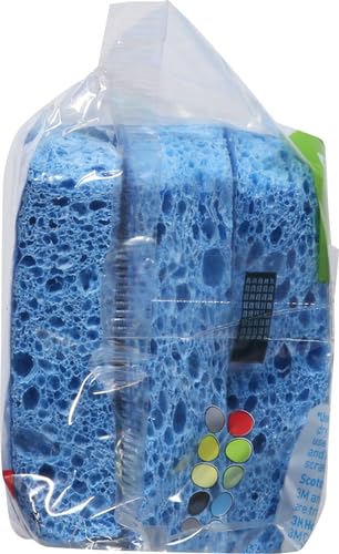Scotch-Brite Scrub Dots Non-Scratch Scrub Sponge, Rinses Clean, for Washing Dishes and Cleaning Kitchen, 3 Scrub Sponges (Pack of 2) - size: 3 Sponges (Pack of 2)