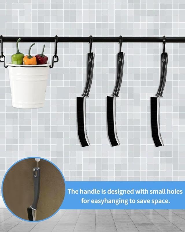 Multi-5 Pcs Crevice Cleaning Brush，Hard Bristle Gap Brush，Multifunctional for Bathroom Household Kitchen Tiles Window Crevice Cleaning Tool