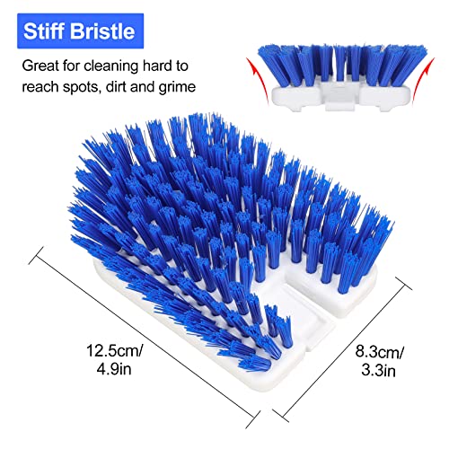 Lalafancy Cleaning Brush Head Tub and Tile Scrubber Stiff Bristles Brush Replacement Refill for Bathroom Bathtub Shower Cleaning Fit Lalafancy Scrub Brush - color: Blue, size: Stiff Bristles Brush