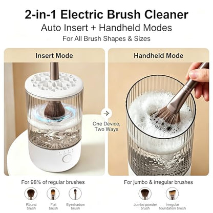 Electric Makeup Brush Cleaning Machine, Multi Functional Integrated Makeup Brushes Cleaner, One Click Start, Suitable for Various Makeup Brushes & Tools