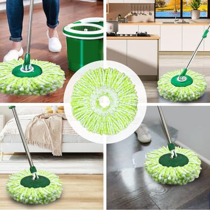 3 Pack Mop Head Replacement Compatible with Libman All-in-One Spin Mop, Microfiber Spin Mop Replacement Head, Easy to Replace, Machine Washable