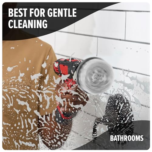 Dirt Devil Soft Bristle Cleaning Brush Set, 2 Piece, 2" and 3.5" Brushes Included, For Use on Glass, Hardwood, Ceramic and More, Gentle Cleaning, Scrubber Brush Drill Attachment for Cleaning - style: Soft Bristle Brush